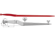 Industriehof® Frontladerzinken 900 mm, M 22 x 1,5, spitz, gekröpft, für Weidemann Industriehof® Frontladerzinken 900 mm, M 22 x 1,5, spitz, gekröpft, für Weidemann