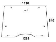 Frontscheibe, klar, für Massey Ferguson MF 342-362/N, 365, 372 N, 375, 382N, 390/T, 396-399-Kabine Serie 300 Frontscheibe, klar, für Massey Ferguson MF 342-362/N, 365, 372 N, 375, 382N, 390/T, 396-399-Kabine Serie 300
