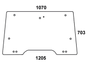 Frontscheibe, klar, ausstellbar, für Massey Ferguson 4215-4270, 4315-4370-Kabine 4200, 4300 Frontscheibe, klar, ausstellbar, für Massey Ferguson 4215-4270, 4315-4370-Kabine 4200, 4300