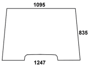 Frontscheibe, klar, für Massey Ferguson MF 342-362/N, 365, 372 N, 375, 382N, 390/T, 396-399-Kabine Serie 300 Frontscheibe, klar, für Massey Ferguson MF 342-362/N, 365, 372 N, 375, 382N, 390/T, 396-399-Kabine Serie 300