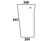 Frontscheibe, klar, unten rechts, aufklappbar, für Massey Ferguson MF 342-362/N, 365, 372 N, 375, 382N, 390/T, 396-399-Kabine Serie 300 Frontscheibe, klar, unten rechts, aufklappbar, für Massey Ferguson MF 342-362/N, 365, 372 N, 375, 382N, 390/T, 396-399-Kabine Serie 300