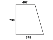 Türscheibe, klar, oben links/rechts, für Fendt Favorit 600, 610, 611, 612, 614, 615 Türscheibe, klar, oben links/rechts, für Fendt Favorit 600, 610, 611, 612, 614, 615