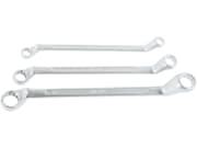 Doppelringschlüssel gekröpft 16 mm/17 mm, Chrom-Vanadium, DIN 838 Doppelringschlüssel gekröpft 16 mm/17 mm, Chrom-Vanadium, DIN 838