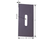 Industriehof® Abstreifer 170 x 80 x 5 mm, Bohrung 60 x 13 mm für Rabe, 51-R102 Industriehof® Abstreifer 170 x 80 x 5 mm, Bohrung 60 x 13 mm für Rabe, 51-R102