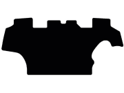 Fußmatte Velours für Ford New Holland Traktor; Serie T6, T6.120–T6.175; mit Autocommand, Automatik, ab Bj. 12 Fußmatte Velours für Ford New Holland Traktor; Serie T6, T6.120–T6.175; mit Autocommand, Automatik, ab Bj. 12
