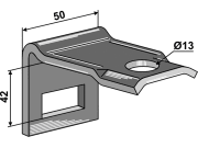 Zinkenhalter "C" für Federzinken 32 x 12 mm, Passender Rahmen 50 x 30 mm, universal Zinkenhalter "C" für Federzinken 32 x 12 mm, Passender Rahmen 50 x 30 mm, universal