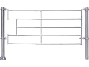 Patura Abtrennung für Kälber, 320 – 420 cm, leicht, mit Ausschnitt für Tränkebecken, 5 Horizontalstreben Patura Abtrennung für Kälber, 320 – 420 cm, leicht, mit Ausschnitt für Tränkebecken, 5 Horizontalstreben