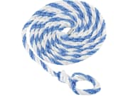 Viehtransportstrick 320 cm 12 mm blau/weiß 100 % Polypropylen 4-schäftig, mit kleiner Schlaufe, 29541 Viehtransportstrick 320 cm 12 mm blau/weiß 100 % Polypropylen 4-schäftig, mit kleiner Schlaufe, 29541