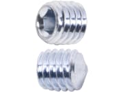 Madenschraube M 6 x 20 mm, Stahl, verzinkt, blau passiviert (A2K), Innensechskant, abgeflachte Spitze 90°, 02560620 Madenschraube M 6 x 20 mm, Stahl, verzinkt, blau passiviert (A2K), Innensechskant, abgeflachte Spitze 90°, 02560620