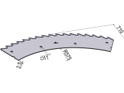 MWS Sägemesser links, 710 x 2,5 mm, Gras/Mais, Laserbeschichtung, für Claas / Orbis Feldhäcksler mit großer Trommel MWS Sägemesser links, 710 x 2,5 mm, Gras/Mais, Laserbeschichtung, für Claas / Orbis Feldhäcksler mit großer Trommel