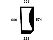 Frontscheibe, grün, unten rechts, Siebdruck, für Case IH JX80 U-Kabine JX-U, Fiat L 60 -L 95-L-Serie, Ford New Holland TL 80-TL 100-Kabine TL Frontscheibe, grün, unten rechts, Siebdruck, für Case IH JX80 U-Kabine JX-U, Fiat L 60 -L 95-L-Serie, Ford New Holland TL 80-TL 100-Kabine TL