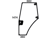 Türscheibe, grün, links, komplett, Siebdruck, für Case IH JX55-JX95-Kabine JX, Ford New Holland TD 55D-TD 95D-Kabine TDD Türscheibe, grün, links, komplett, Siebdruck, für Case IH JX55-JX95-Kabine JX, Ford New Holland TD 55D-TD 95D-Kabine TDD