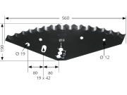 MWS Messer 560 x 190 x 5 mm, halbrund, gezahnt für Futtermischwagen Mayer Siloking MWS Messer 560 x 190 x 5 mm, halbrund, gezahnt für Futtermischwagen Mayer Siloking
