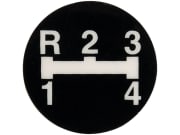Aufkleber Schaltknauf für 5-Gang Landini 5830, Massey Ferguson 240, 250, 253, 265, 275, 290, 390 E, 575, 590, 595 Aufkleber Schaltknauf für 5-Gang Landini 5830, Massey Ferguson 240, 250, 253, 265, 275, 290, 390 E, 575, 590, 595