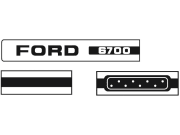 Aufklebersatz "Ford 6700" für Ford New Holland, Vergl. Nr. Ford New Holland: 83928531, EBPN16605G Aufklebersatz "Ford 6700" für Ford New Holland, Vergl. Nr. Ford New Holland: 83928531, EBPN16605G