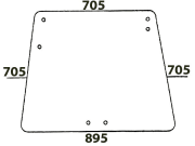 Heckscheibe, klar, 3-Loch-Befestigung, für Deutz-Fahr Agrostar 4.68-6.38, 4.61-6.61, TG6.71-6.81 Heckscheibe, klar, 3-Loch-Befestigung, für Deutz-Fahr Agrostar 4.68-6.38, 4.61-6.61, TG6.71-6.81