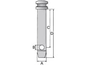 Oberlenkerbolzen Kat. 1, 19 x 102 mm Oberlenkerbolzen Kat. 1, 19 x 102 mm