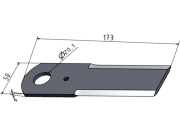 MWS Strohhäckslermesser, 173 x 50 x 4 mm für StrohHäcksler Case IH MWS Strohhäckslermesser, 173 x 50 x 4 mm für StrohHäcksler Case IH