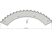 MWS Sägemesser rechts, 628,8 x 105,5 x 2,8 mm, Gras/Mais, Laserbeschichtung, für Claas / Orbis Feldhäcksler mit kleiner Trommel, Claas: 498 878.2 MWS Sägemesser rechts, 628,8 x 105,5 x 2,8 mm, Gras/Mais, Laserbeschichtung, für Claas / Orbis Feldhäcksler mit kleiner Trommel, Claas: 498 878.2