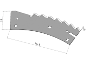 MWS Sägemesser links, 317,8 x 97 x 3,6 mm, Gras/Mais, Laserbeschichtung, für Claas Feldhäcksler, Claas: 999 549.0 MWS Sägemesser links, 317,8 x 97 x 3,6 mm, Gras/Mais, Laserbeschichtung, für Claas Feldhäcksler, Claas: 999 549.0