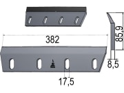 MWS Messer Gras 382 x 85,9 x 8,5 mm, links, hartstoffbeschichtet für Feldhäcksler Claas MWS Messer Gras 382 x 85,9 x 8,5 mm, links, hartstoffbeschichtet für Feldhäcksler Claas