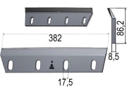 MWS Messer Gras 382 x 86,2 x 8,5 mm, rechts, hartstoffbeschichtet für Feldhäcksler Claas MWS Messer Gras 382 x 86,2 x 8,5 mm, rechts, hartstoffbeschichtet für Feldhäcksler Claas