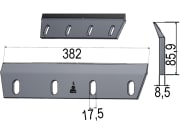 MWS Messer Gras 382 x 85,9 x 8,5 mm, links, Laserbeschichtung für Feldhäcksler Claas MWS Messer Gras 382 x 85,9 x 8,5 mm, links, Laserbeschichtung für Feldhäcksler Claas