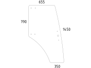 Türscheibe, grün, rechts, für Zetor 5321, 5341, 6321, 4341, 7321, 7341-Kabine Proxima Türscheibe, grün, rechts, für Zetor 5321, 5341, 6321, 4341, 7321, 7341-Kabine Proxima