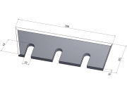 MWS Hackmesser, 290 x 110 x 10 mm, für Tünnissen TS 400 MWS Hackmesser, 290 x 110 x 10 mm, für Tünnissen TS 400