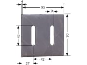Maschio Abstreifer 90 x 95 x 4 mm beschichtet M27100539R Maschio Abstreifer 90 x 95 x 4 mm beschichtet M27100539R