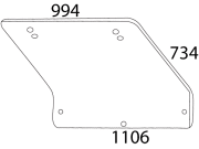 Heckscheibe, klar, 4-Loch-Befestigung, schmal, für Fiat 55-90–180-90, 55.88/55.88DT–80.88/80.88DT, 580–980-Kabine Komfort 1106 mm Heckscheibe, klar, 4-Loch-Befestigung, schmal, für Fiat 55-90–180-90, 55.88/55.88DT–80.88/80.88DT, 580–980-Kabine Komfort 1106 mm