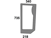Frontscheibe, grün, unten rechts, Siebdruck, für Case IH MXM120-190, Fiat M100-160, Ford New Holland TM115-190, TS80-115, 6010-6080, 7030-7060 Frontscheibe, grün, unten rechts, Siebdruck, für Case IH MXM120-190, Fiat M100-160, Ford New Holland TM115-190, TS80-115, 6010-6080, 7030-7060