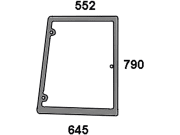 Seitenscheibe, grün, rechts, für Case IH MXM120-190, Fiat M100-160, Ford TM115-190,TS80-115, 6010-7060, Ford New Holland TM115-190, TS90-TS115 Seitenscheibe, grün, rechts, für Case IH MXM120-190, Fiat M100-160, Ford TM115-190,TS80-115, 6010-7060, Ford New Holland TM115-190, TS90-TS115