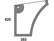 Türscheibe, grün, unten links, Siebdruck, für Case IH JX55-JX95-Kabine JX, Ford New Holland TD 55D-TD 95D-Kabine TDD Türscheibe, grün, unten links, Siebdruck, für Case IH JX55-JX95-Kabine JX, Ford New Holland TD 55D-TD 95D-Kabine TDD
