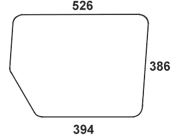 Seitenscheibe, klar, für Mercedes-Benz MB-Trac 440 725 00 10 Seitenscheibe, klar, für Mercedes-Benz MB-Trac 440 725 00 10