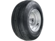 Knochenmuß Komplettrad 16x6.50 - 8 / 400x170 Rille, Felge Stahlblech, silber lackiert, Achse 90 x 25 mm Knochenmuß Komplettrad 16x6.50 - 8 / 400x170 Rille, Felge Stahlblech, silber lackiert, Achse 90 x 25 mm