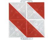 Warntafel rechts, reflektierend, 285 x 285 mm, Stahl, verzinkt Warntafel rechts, reflektierend, 285 x 285 mm, Stahl, verzinkt