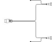 Anschlusskabel "N-Typ" 12 V, Länge 5,5 m, Stecker 7-polig/Bajonett 5-polig, 2 St. DC-Abgänge je 100 mm, ISO 1724 N-Typ Anschlusskabel "N-Typ" 12 V, Länge 5,5 m, Stecker 7-polig/Bajonett 5-polig, 2 St. DC-Abgänge je 100 mm, ISO 1724 N-Typ