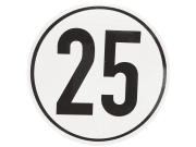 Geschwindigkeitsaufkleber 25 km/h, 200 mm Geschwindigkeitsaufkleber 25 km/h, 200 mm