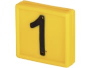 Nummer Ziffer 1, gelb, Kunststoff, 1 St. für Halsmarkierungsbänder bis 4 cm Breite, 208481 Nummer Ziffer 1, gelb, Kunststoff, 1 St. für Halsmarkierungsbänder bis 4 cm Breite, 208481