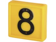 Nummer Ziffer 8, gelb, Kunststoff, 1 St. für Halsmarkierungsbänder bis 4 cm Breite, 208488 Nummer Ziffer 8, gelb, Kunststoff, 1 St. für Halsmarkierungsbänder bis 4 cm Breite, 208488