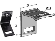 Zinkenhalter "D" für Federzinken 32 x 12 mm, Passender Rahmen 50 x 50 mm, universal Zinkenhalter "D" für Federzinken 32 x 12 mm, Passender Rahmen 50 x 50 mm, universal