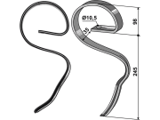 Garezinken 343 x 8 mm für Rau Garezinken 343 x 8 mm für Rau