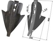 Industriehof® Stoppelschar "Donax" 250 x 45 – 75 mm für Rabe, Schönberger Industriehof® Stoppelschar "Donax" 250 x 45 – 75 mm für Rabe, Schönberger