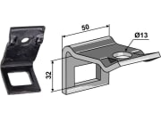 Zinkenhalter "D" für Federzinken 32 x 10 mm mit Verstärkungsfeder 32 x 10 mm, Passender Rahmen 50 x 12 mm, universal Zinkenhalter "D" für Federzinken 32 x 10 mm mit Verstärkungsfeder 32 x 10 mm, Passender Rahmen 50 x 12 mm, universal