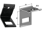 Industriehof® Zinkenhalter "D" für Federzinken 45 x 10 mm, Passender Rahmen 60 x 60 mm für Dal-Bo Industriehof® Zinkenhalter "D" für Federzinken 45 x 10 mm, Passender Rahmen 60 x 60 mm für Dal-Bo