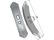 Industriehof® Spitzschar "MF 2 1/2" 65 x 290 x 10 mm für Doublet Record, HE-VA, Kongskilde, 101.40.063-10 Industriehof® Spitzschar "MF 2 1/2" 65 x 290 x 10 mm für Doublet Record, HE-VA, Kongskilde, 101.40.063-10