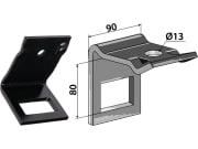 Zinkenhalter "D" für Federzinken 60 x 12 mm mit Verstärkungsfeder 60 x 10 mm, Passender Rahmen 60 x 60 mm, universal Zinkenhalter "D" für Federzinken 60 x 12 mm mit Verstärkungsfeder 60 x 10 mm, Passender Rahmen 60 x 60 mm, universal