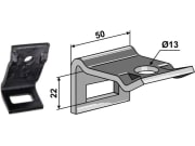 Zinkenhalter "D" für Federzinken 32 x 10 mm, Passender Rahmen 50 x 12 mm, universal Zinkenhalter "D" für Federzinken 32 x 10 mm, Passender Rahmen 50 x 12 mm, universal
