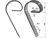Schleppzinken 515 x 10 mm ohne Verschleißteil für Väderstad Schleppzinken 515 x 10 mm ohne Verschleißteil für Väderstad